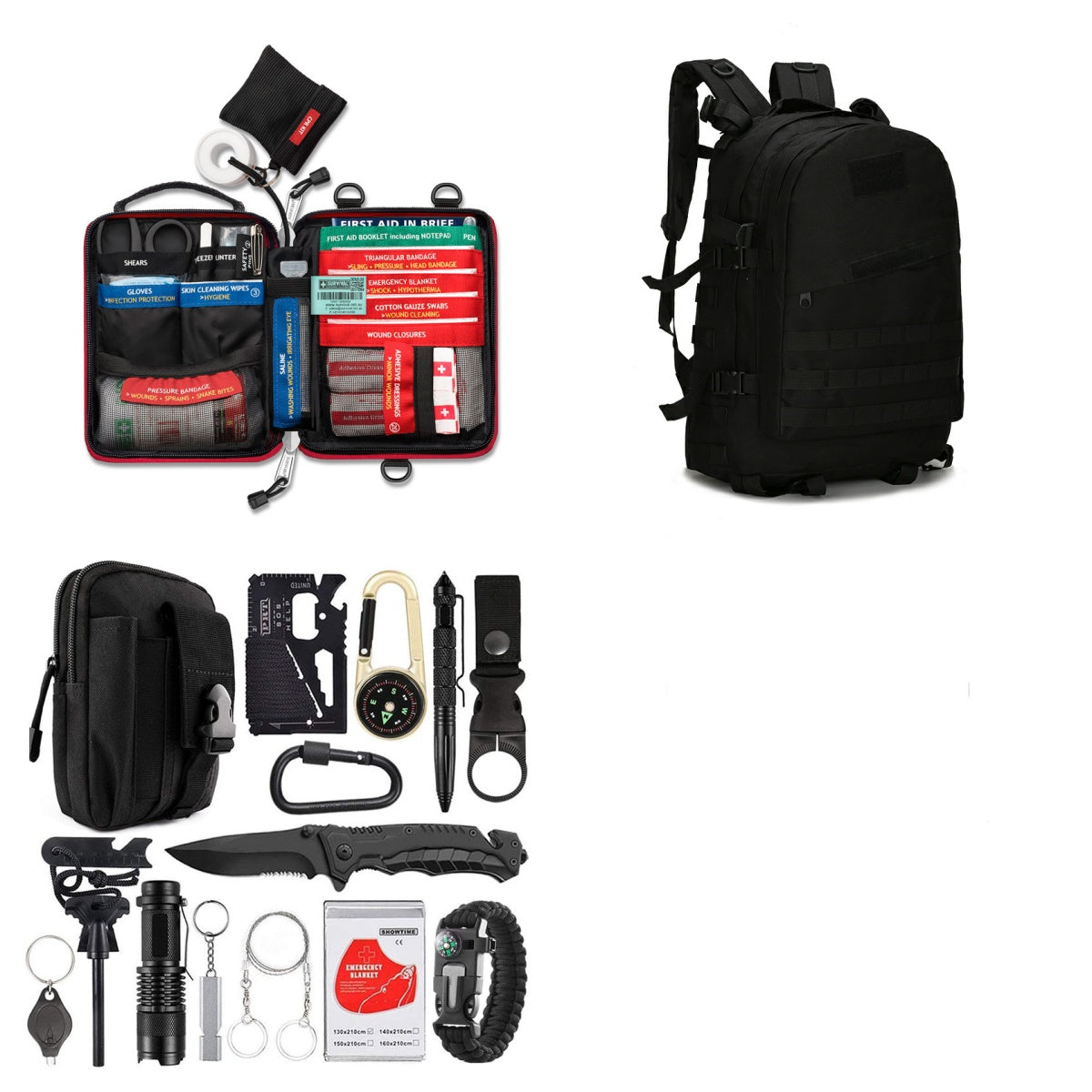 Multi-Function Survival Tool Kit - Outdoor Camping Emergency Equipment