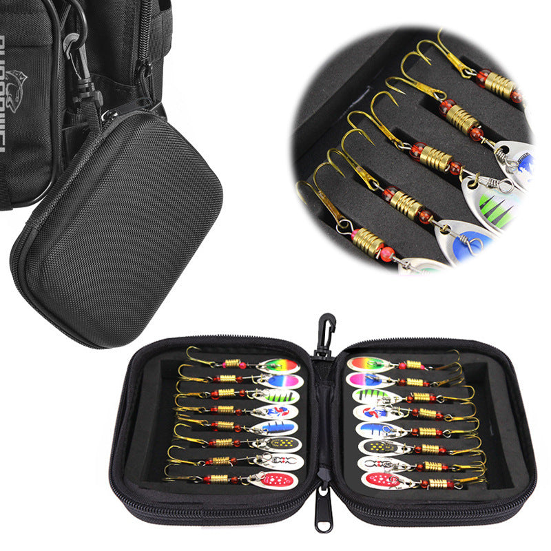 Fishing Tackle Bag Set - Rotating Composite Sequin Fly Hook Kit
