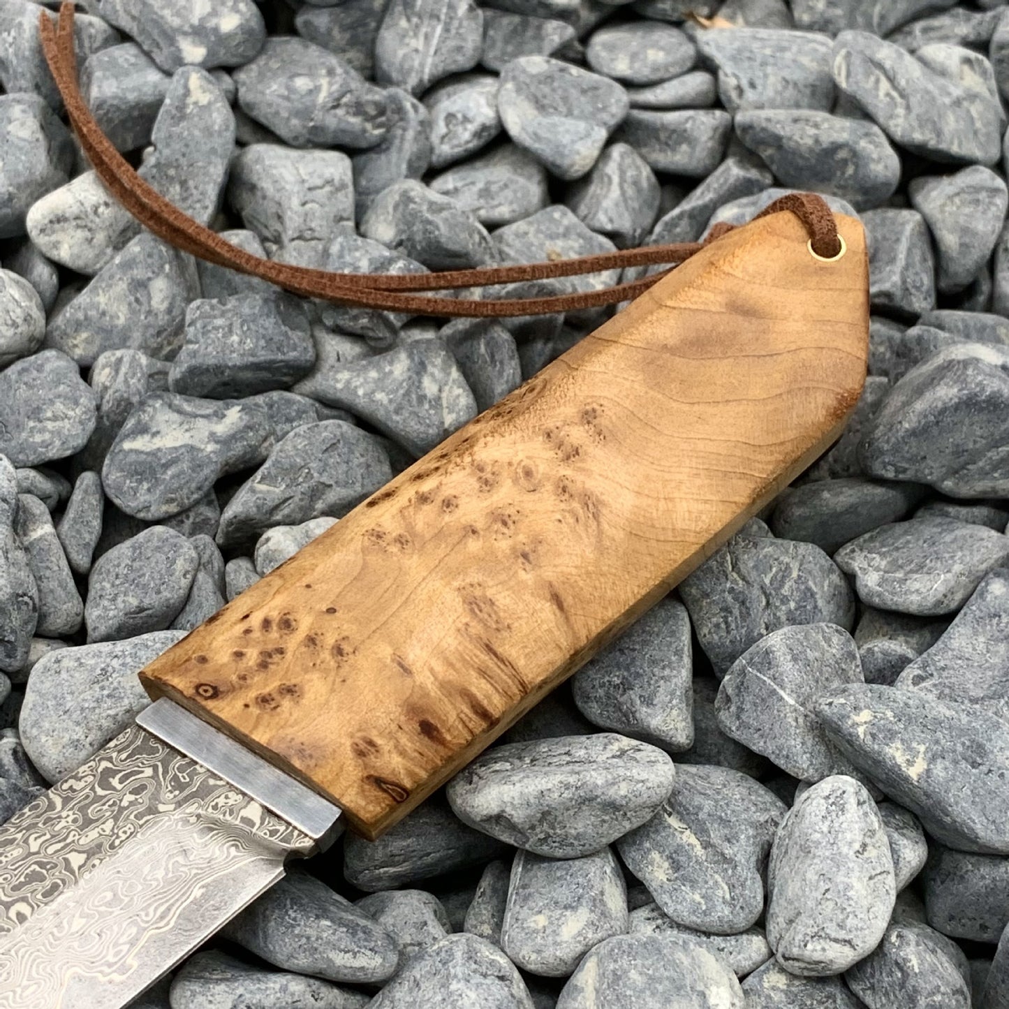 Damascus Steel Camping Knife - Outdoor Survival Tool