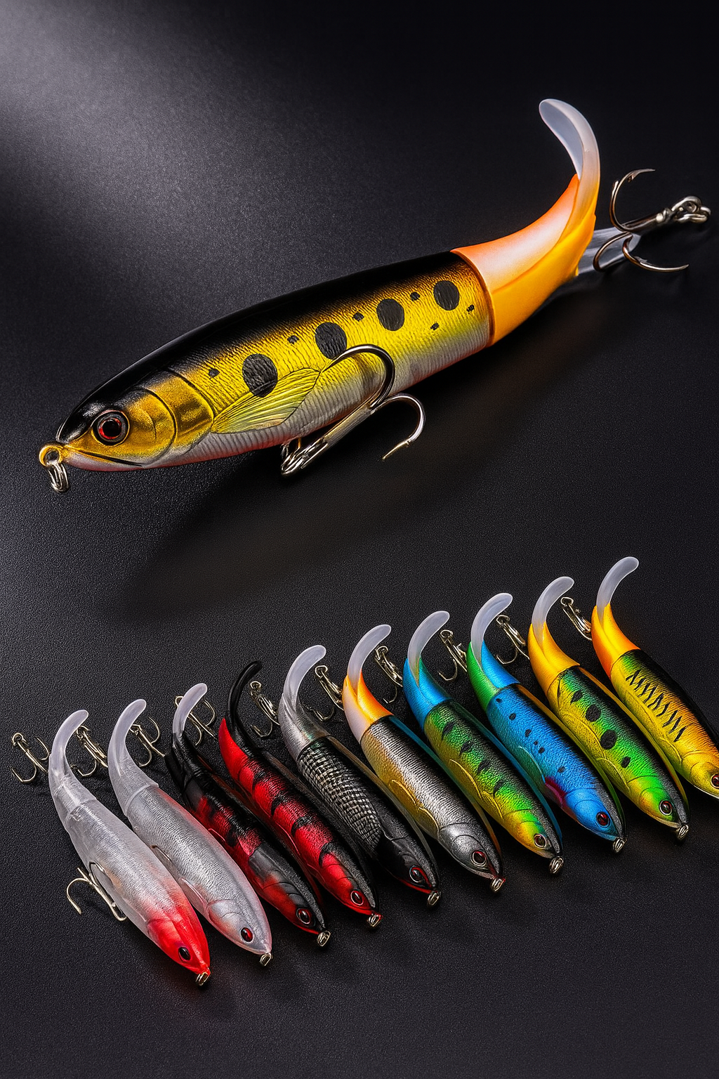 Premium Topwater Fishing Lure Kit - 10 Piece Set
