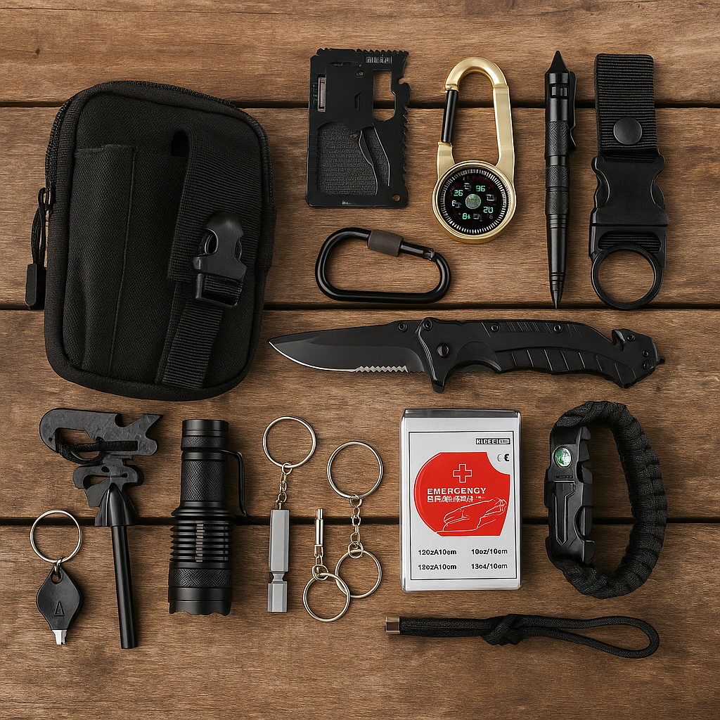 Multi-Function Survival Tool Kit - Outdoor Camping Emergency Equipment