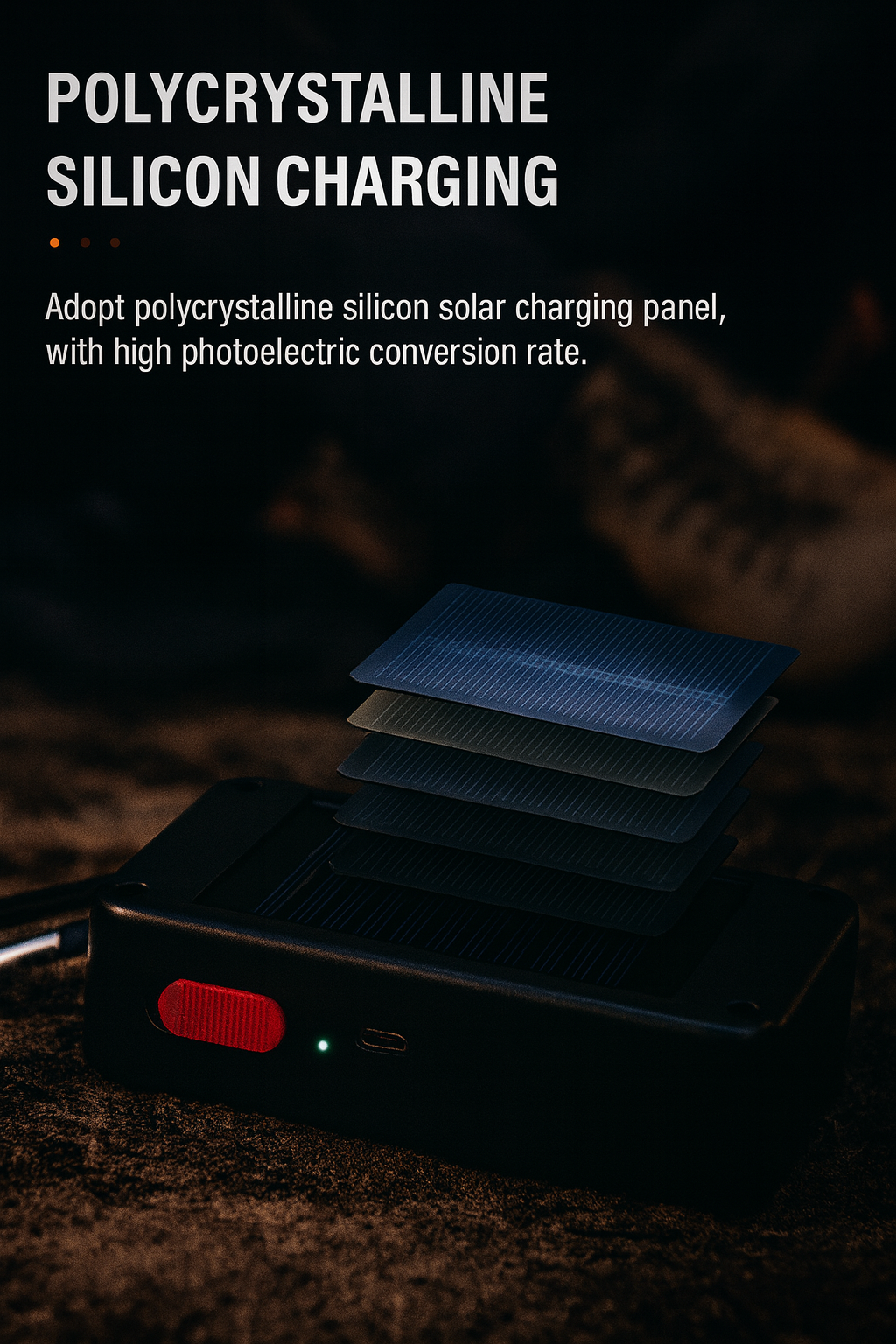 Solar Portable Camping Lantern - Rechargeable LED Light