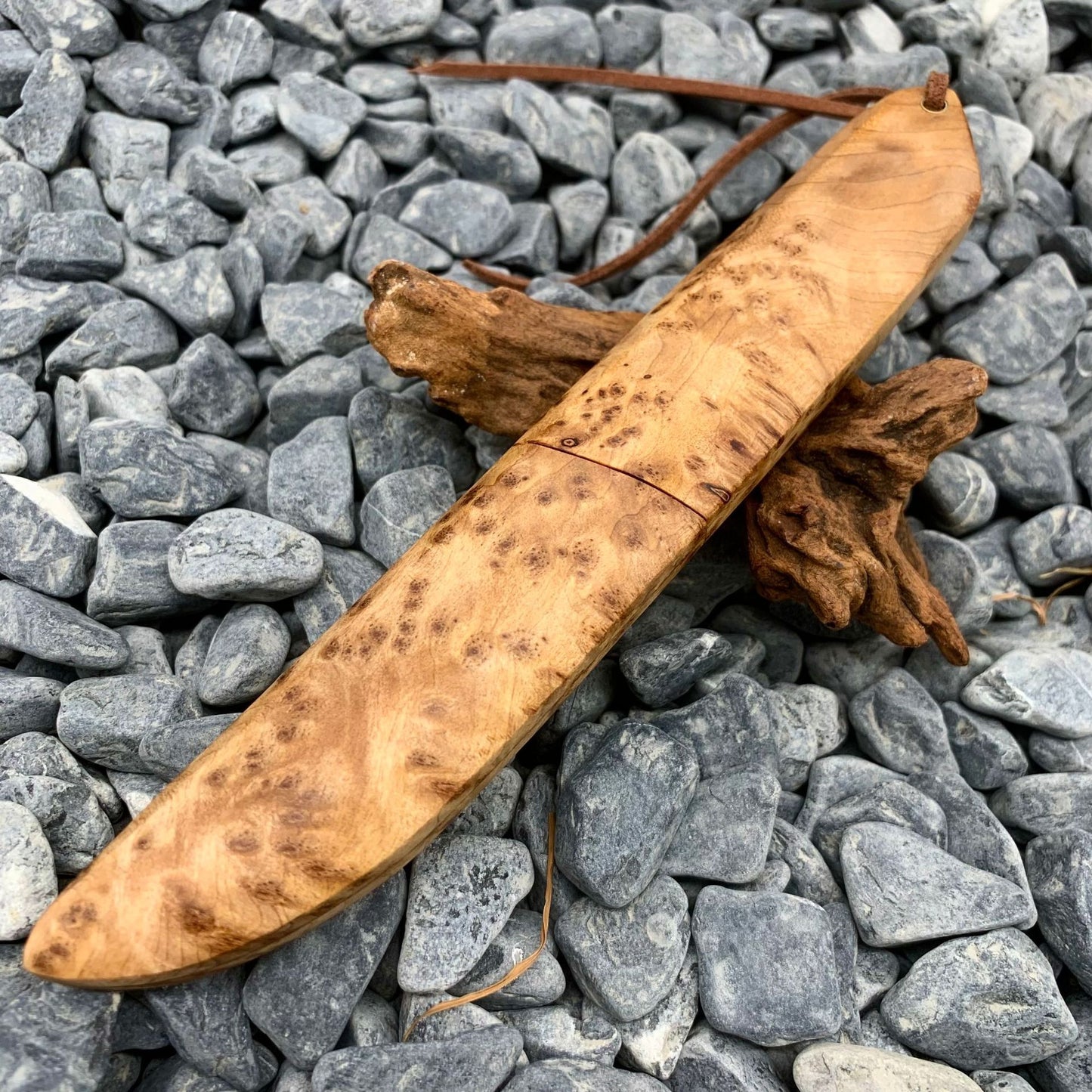 Damascus Steel Camping Knife - Outdoor Survival Tool