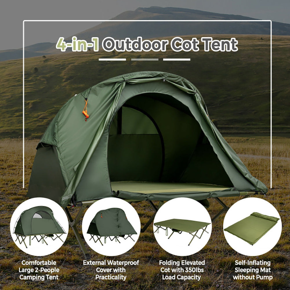 2-Person Camping Tent with Rainfly - 4-Season Outdoor Shelter