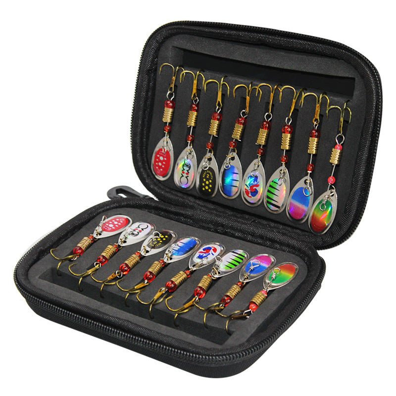 Fishing Tackle Bag Set - Rotating Composite Sequin Fly Hook Kit