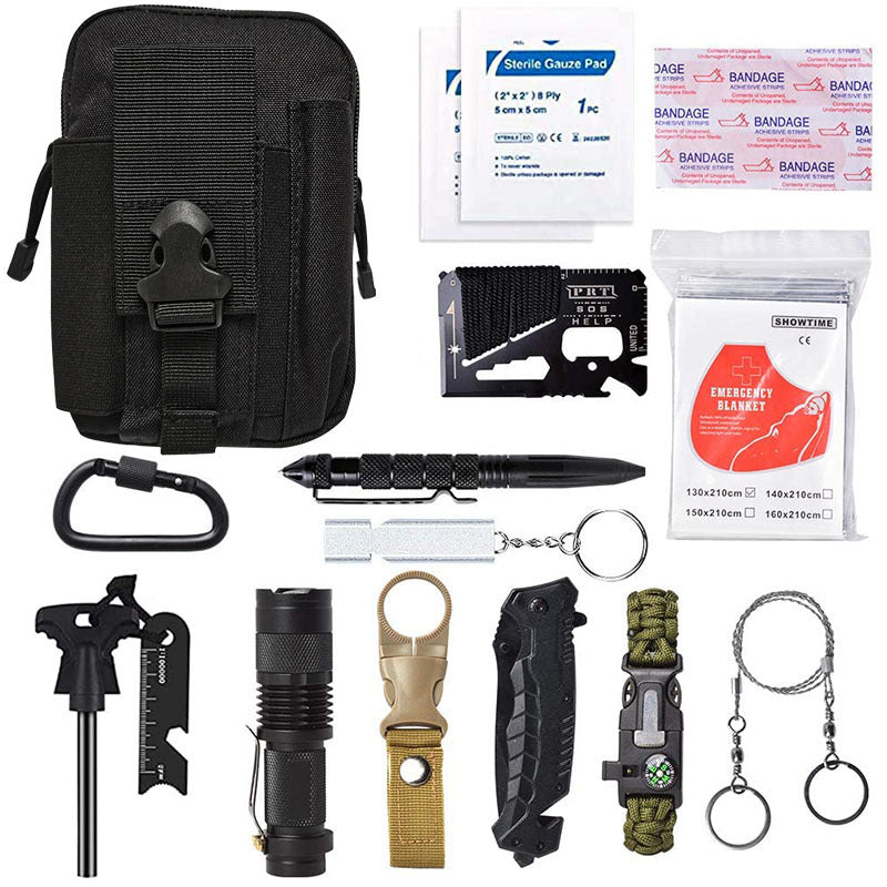 Multi-Function Survival Tool Kit - Outdoor Camping Emergency Equipment