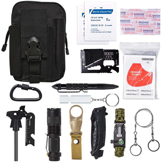 Multi-Function Survival Tool Kit - Outdoor Camping Emergency Equipment