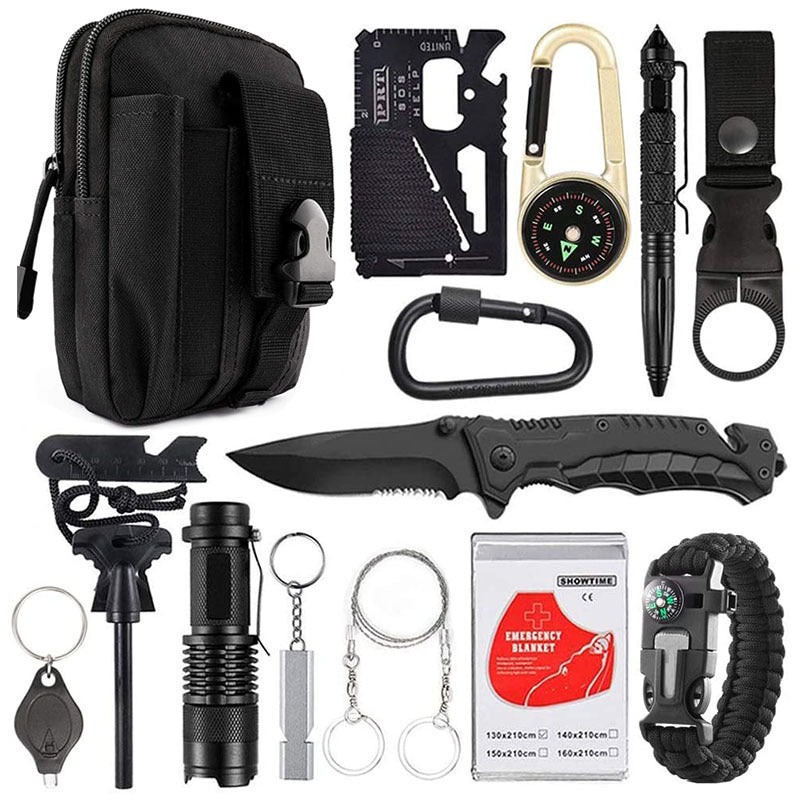 Multi-Function Survival Tool Kit - Outdoor Camping Emergency Equipment