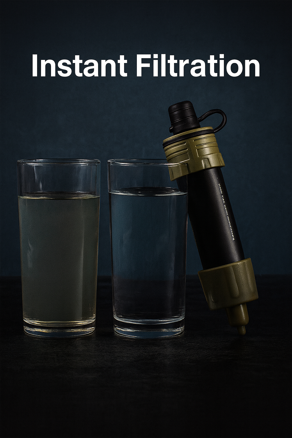 Mini Portable Water Filter Straw - Emergency Survival Purifier