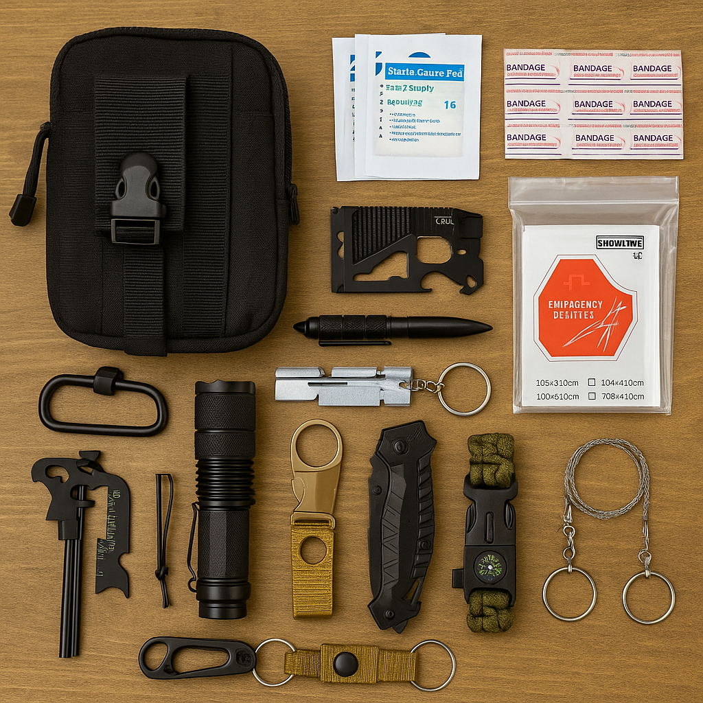 Multi-Function Survival Tool Kit - Outdoor Camping Emergency Equipment