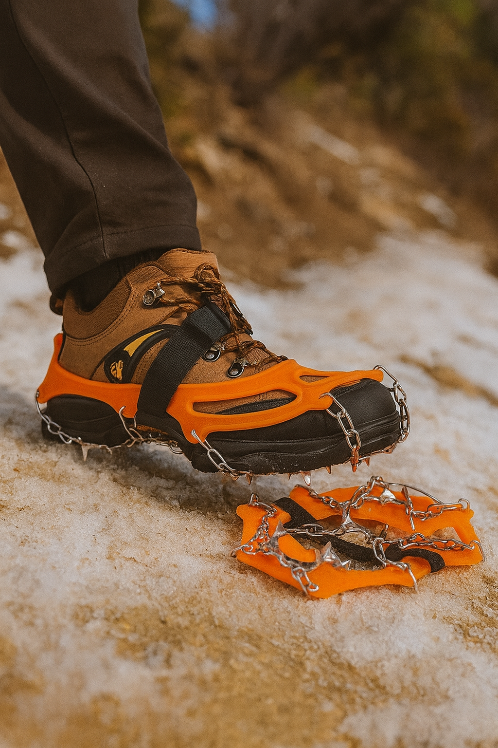 Professional Mountaineering Crampons - Anti-Slip Ice Grips for Hiking & Climbing