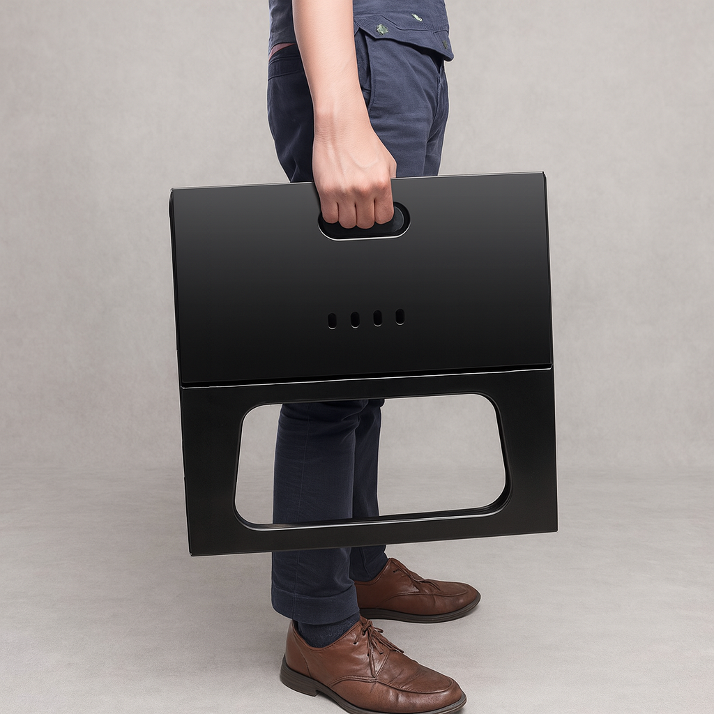 Premium Portable Charcoal BBQ Grill - Foldable Lightweight Camping Barbecue