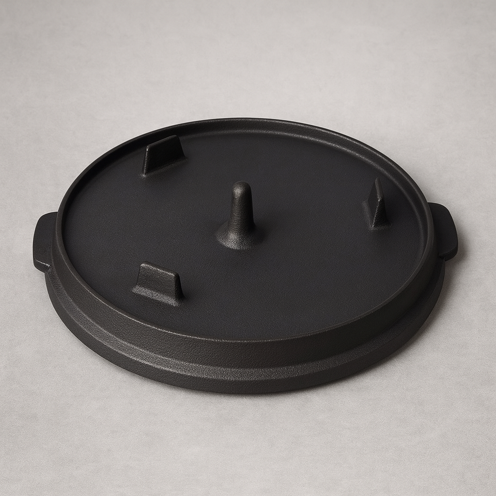 Cast Iron Dutch Oven with Legs - Pre-Seasoned Camping Pot for Campfire Cooking