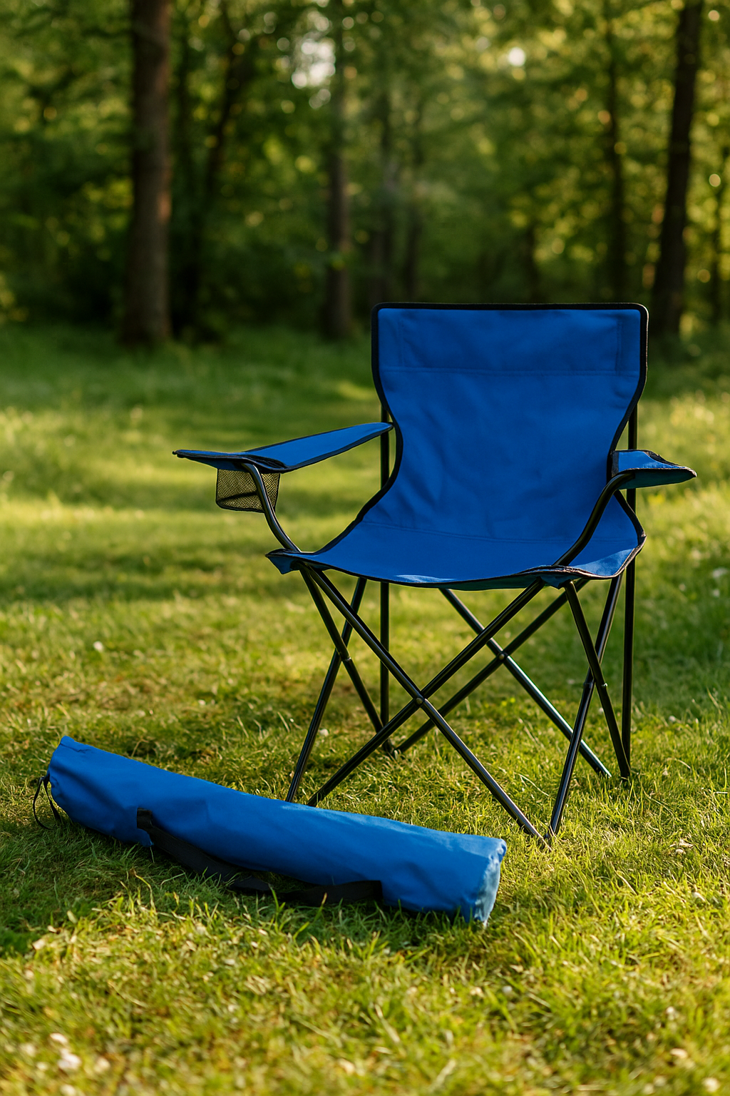 Folding Outdoor Beach & Camping Chair, Blue Color 💺🌊🏕️