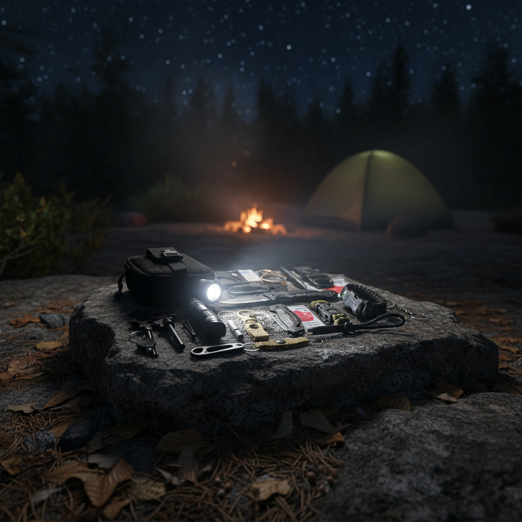 Campsite rock evening