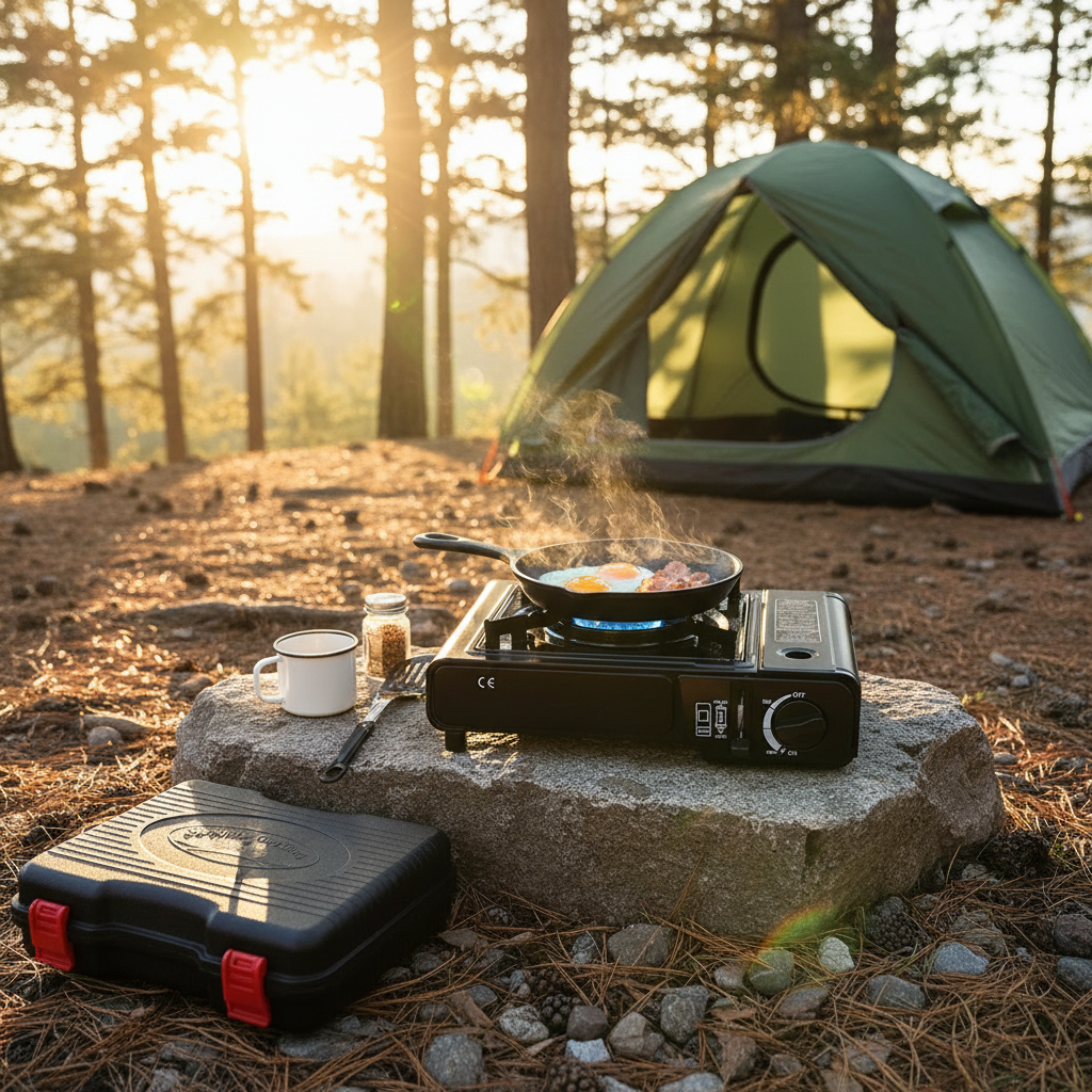 Mountain breakfast cooking