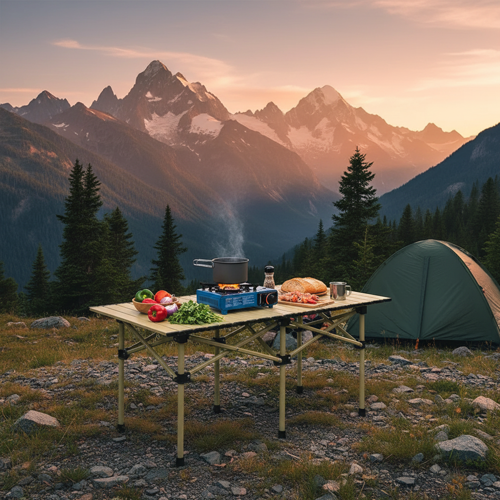 Mountain cooking setup